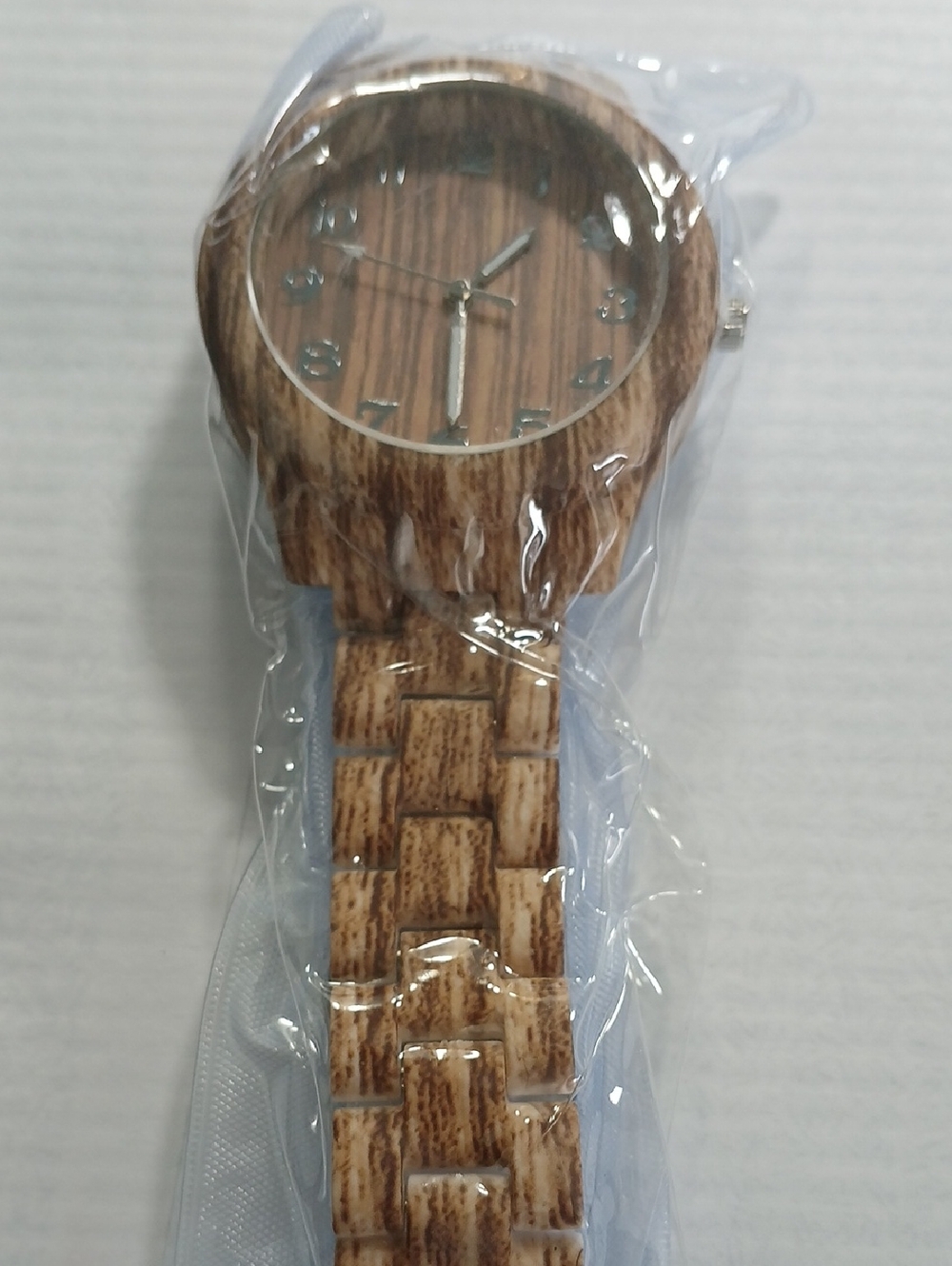 Wood Grain Bracelet Watch - Brown Faux Wood Finish